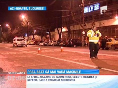 Carambol pe o sosea din Bucuresti! Un sofer prea beat ca sa mai vada masinile din fata a bagat trei oameni in spital