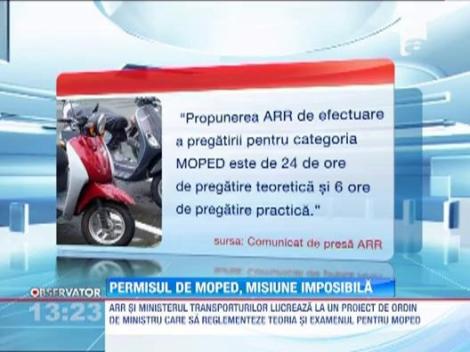 Permisul de moped, misiune imposibila! Exista lege, dar nu exista norme de aplicare
