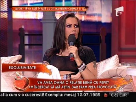 Oana Zavoranu: "Nu ma deranjeaza sa lucrez cu Pepe"