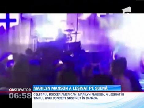 Marilyn Manson a lesinat in timpul unui concert sustinut in Canada