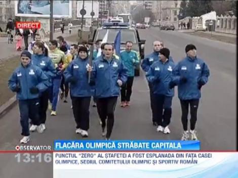 Flacara Festivalului Olimpic al Tineretului European strabate Bucurestiul!