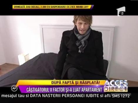 Tudor Turcu, castigatorul X Factor, s-a mutat intr-un apartament de lux