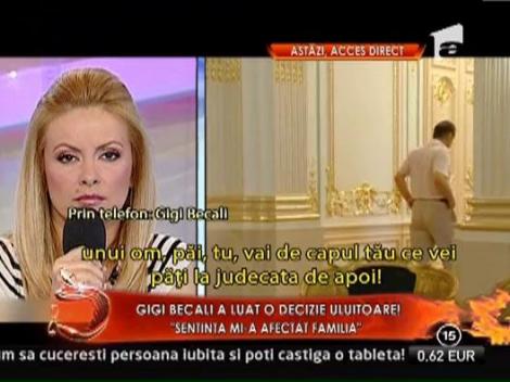 Gigi Becali: "Nevasta mea si mama au plans toata ziua"