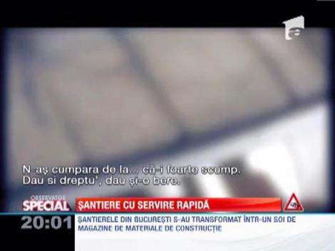 Observator Special: Santiere cu servire rapida: muncitorii vand materiale de constructie la preturi convenabile