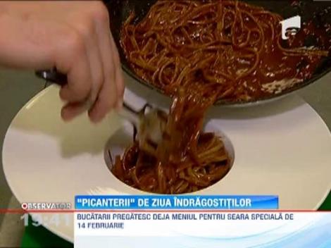 "Picanterii" de Ziua Indragostitilor: meniul perfect pentru o masa in doi