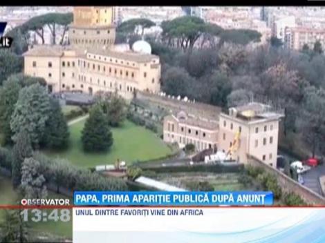 Papa Benedict al XVI-lea, prima aparitie publica dupa anuntul demisiei