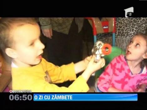 Cei noua copii ai familiei Gradinaru din Piatra Neamt au simtit din nou ce inseamna bucuria