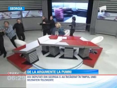 Georgia: Doi debutati s-au batut in timpul unei dezbateri televizate