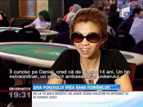 Diva Pokerului vrea banii romanilor