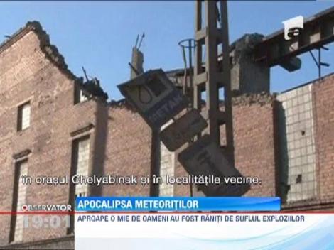 UPDATE Imagini ca-n filme! Ploaie de meteoriti in Rusia: Aproape 1.000 de persoane au fost ranite si 3.000 de cladiri avariate