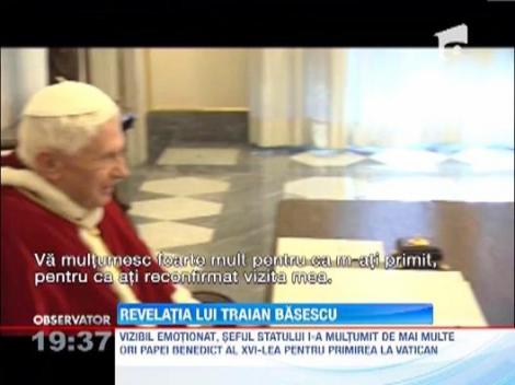 UPDATE Traian Basescu s-a intalnit cu Papa Benedict al XVI-lea. Presedintele: "Trebuie sa fim mai buni unii cu ceilalti"
