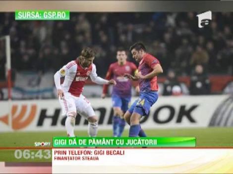 Gigi Becali si-a desfiintat jucatorii dupa infrangerea cu Ajax!