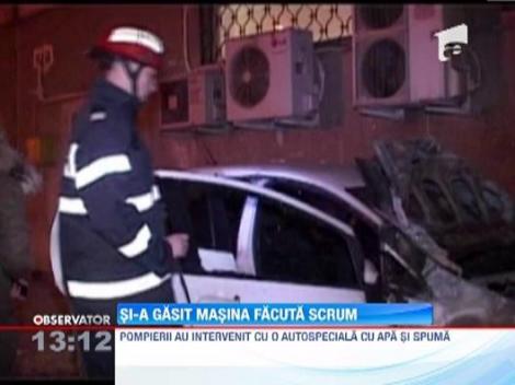 Razbunare din dragoste: O masina a fost incendiata in Resita