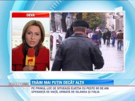 Speranta de viata a romanilor este cu cinci ani mai mica decat a majoritatii europenilor