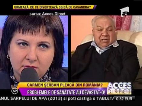 Carmen Serban vrea sa se mute din Romania