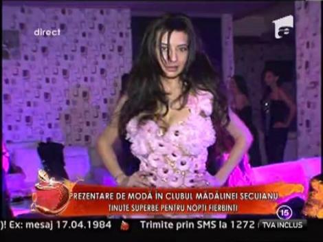 Prezentare de moda in clubul Madalinei Secuianu! Tinute superbe pentru nopti fierbinti
