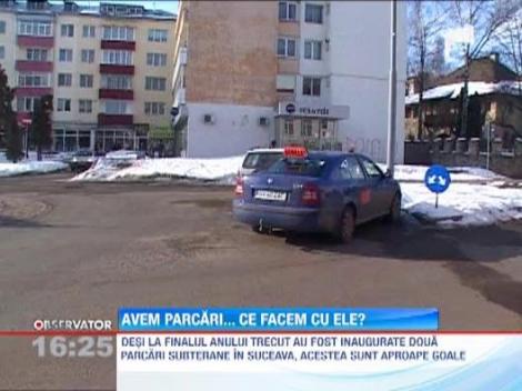 Zeci de soferi ignora parcarea subterana din Suceava
