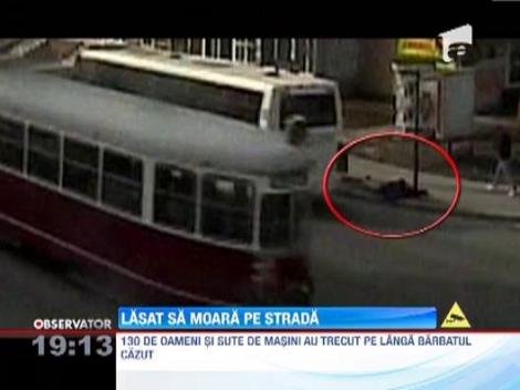 Cazut in strada si ignorat: 130 de oameni au trecut indiferenti pe langa un om care era la cateva secunde de moarte