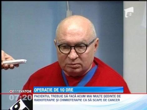 Operatia barbatului cu o tumora gigant in zona pelviana s-a incheiat dupa aproape 10 ore