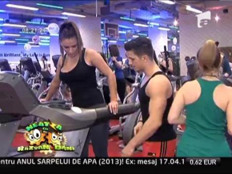 Roxana Vancea, exercitii pe banda de alergare