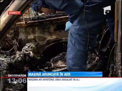 Explozie in Capitala! O masina care apartine unui angajat MAI a explodat