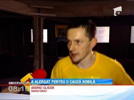 Maratonistul Andrei Gligor a alergat 3.500 de kilometri pentru o cauza nobila
