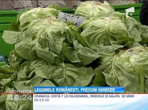Pe tarabele din piete au inceput sa apara legumele romanesti