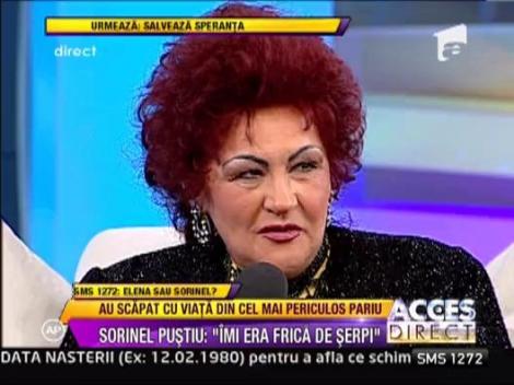 Elena Merisoreanu: "Pot sa-mi pierd si casa, ca nu mai pun mana pe serpi"