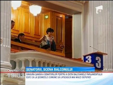 Senatorii au fost nevoiti sa asiste din balcoane la sedinta de plen
