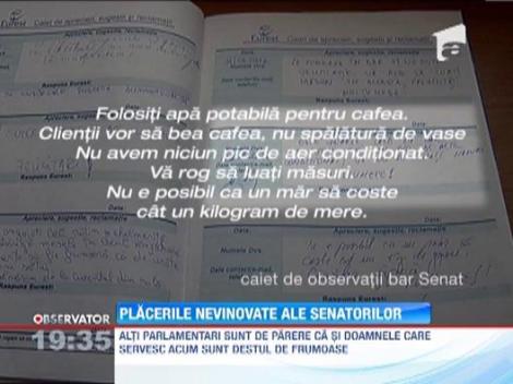 Senatorii cer ospatarite tinere, frumoase si preturi mai mici la bar