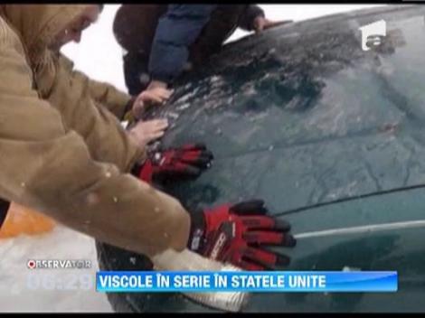 Ninsoarea si viscolul au facut ravagii in SUA. Aeroporturile, scolile si universitatile au fost inchise