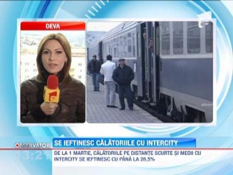 Se ieftinesc calatoriile cu InterCity