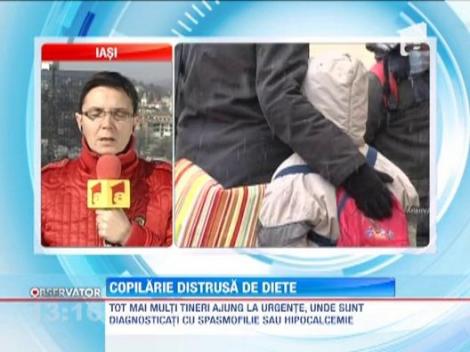 Foarte multi copii ajung la spital din cauza alimentatie nesanatoase