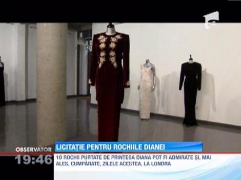 Zece rochii ale printesei Diana, scoase la licitatie