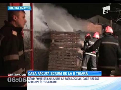 O tigara aruncata la intamplare a provocat un incendiu puternic, intr-o locuinta din Bucuresti