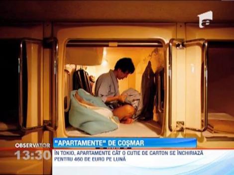 VIDEO: Apartamentele din carton, "mari" cat un sicriu, sunt la mare cautare in Tokyo...