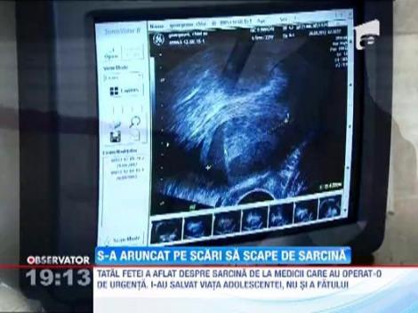 O adolescenta din Arges s-a aruncat pe scari sa scape de sarcina