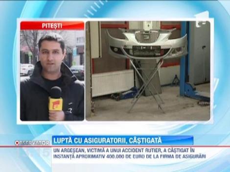 Un argesean, victima a unui accident rutier, a castigat in instanta aproape 400.000 de euro de la o firma de asigurari