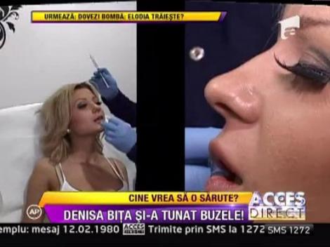 Denisa Bita si-a tunat buzele!