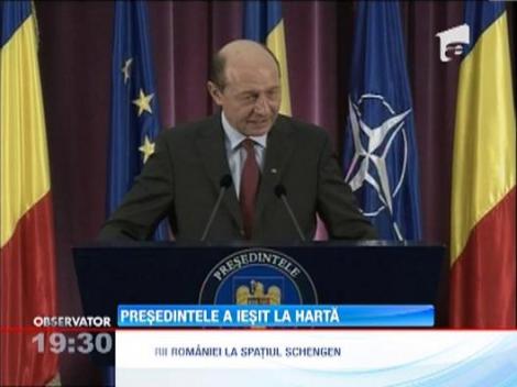 Basescu sustine ca cel putin 7 state, in afara Germaniei, nu doresc Romania in Schengen