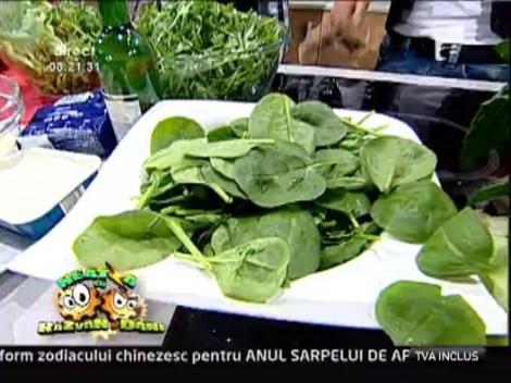 "Paste cu ciuperci si spanac"