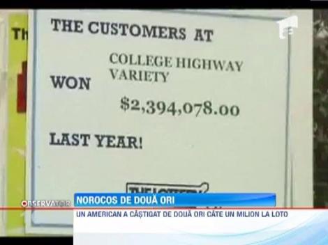 A castigat la Loto de doua ori cate un milion de dolari!