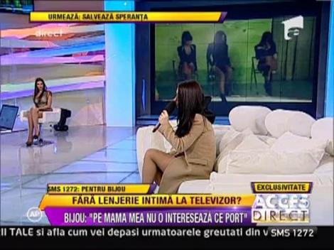 Bijou, desprea aparitiile ei sexy de la TV: "Pe mama mea nu o intereseaza ce port"