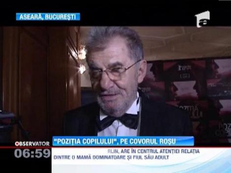 Filmul "Pozitia Copilului" a rulat aseara la Teatrul National intr-o sala arhiplina