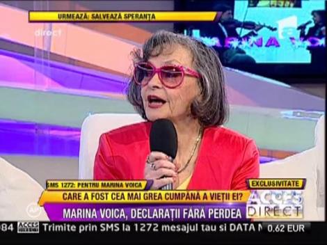 Marina Voica, declaratii fara perdea: "Nu regret ca n-am avut copii"
