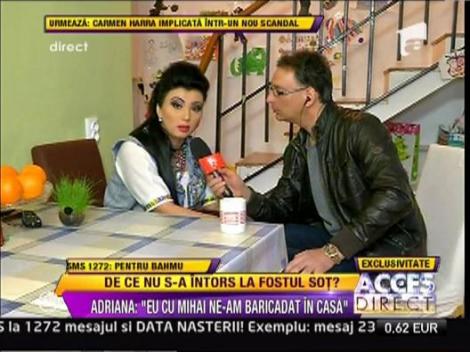 Adriana Bahmuteanu: "Fostul meu sot mi-a trimis flori"