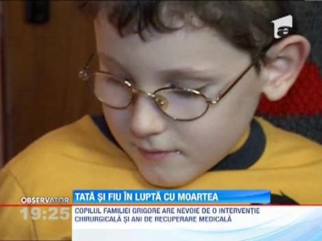Tata si fiu in lupta cu moartea