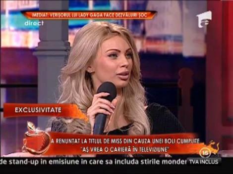 Andreea Rotaru: "As vrea o cariera in televiziune"