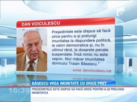 Traian Basescu vrea imunitate cu orice pret