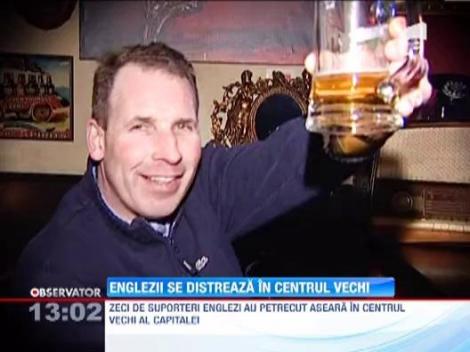 Suporterii englezi, distractie in Centrul Vechi din Bucuresti